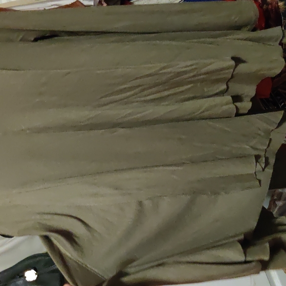 Free People NWOT camo green turtleneck cut out tunic - Picture 3 of 9